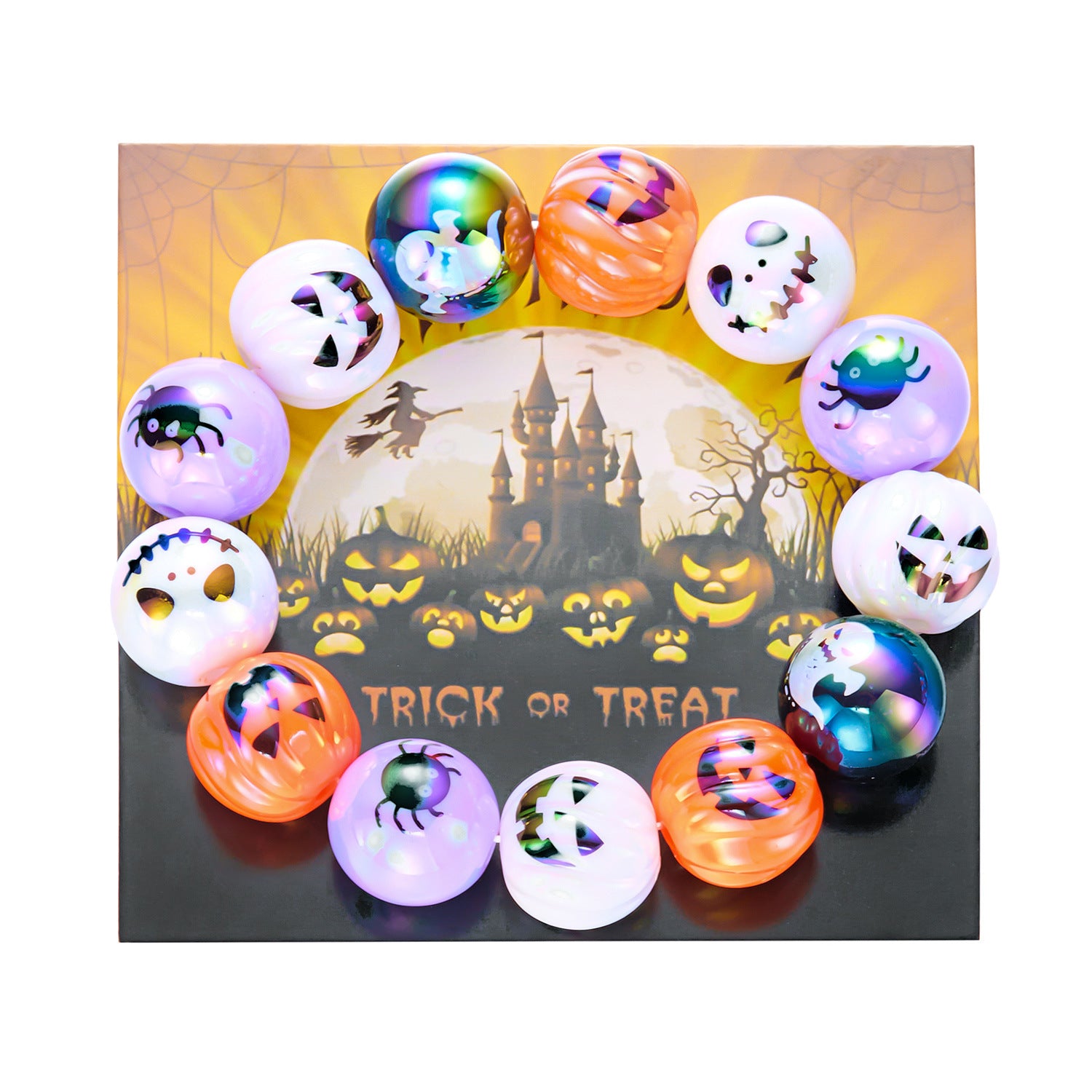 Wholesale Halloween Gothic Wooden Bead Necklace Bracelet